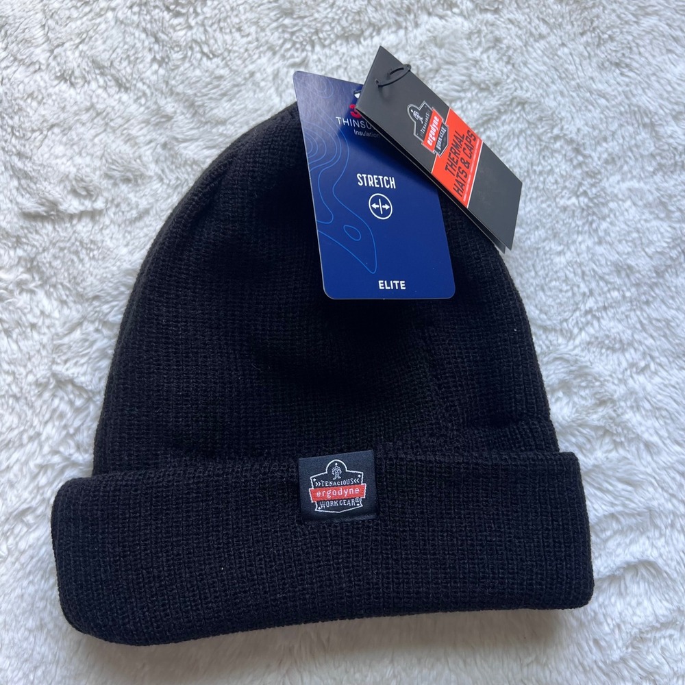 Ergodyne N-Ferno 6811Z Black Thermal Ribbed Knit Beanie 3M Thinsulate 16801 NEW